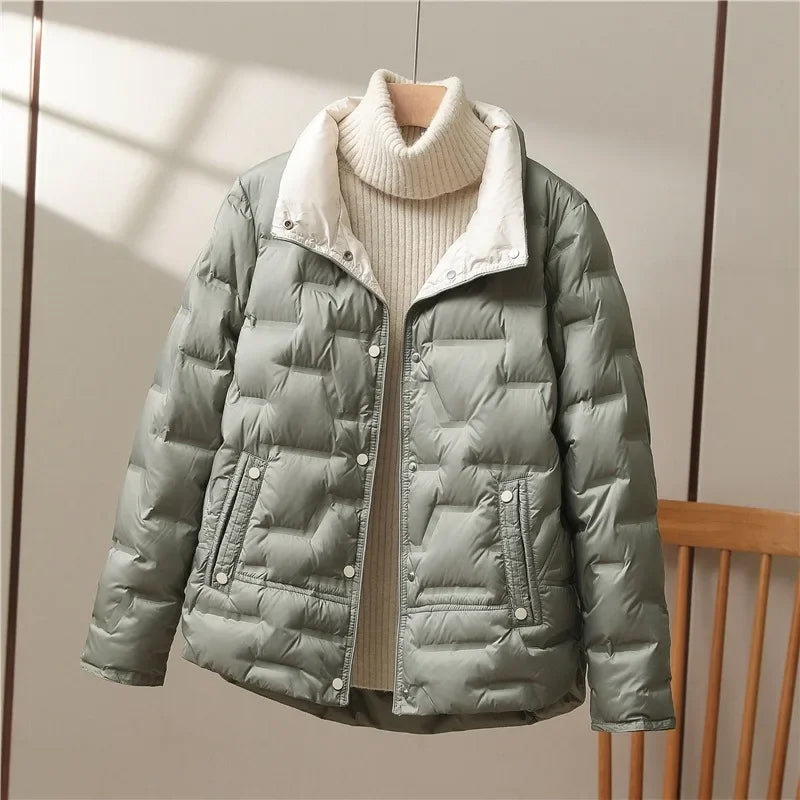 Women's quilted puffer jacket, view 4