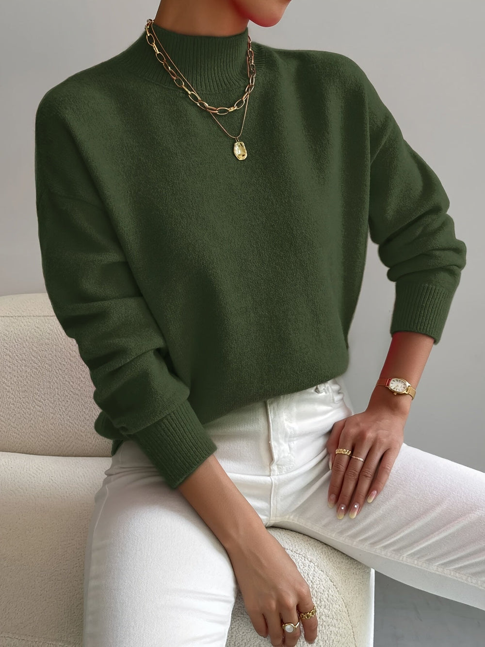 Enhanced Product Title: Donna™ Classic Turtleneck Sweater for Women - Timeless Style & Comfort

This optimized title includes relevant keywords while maintaining clarity and appeal for potential customers.