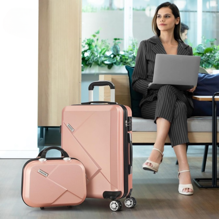 JetTrek Compact 2-Piece Carry-On Luggage Set - Trolley Bag & Spinner Wheels for Easy Travel