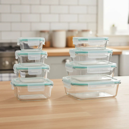 Glass Food Storage Containers – Airtight Lids, Leak-Proof & Meal Prep Ready