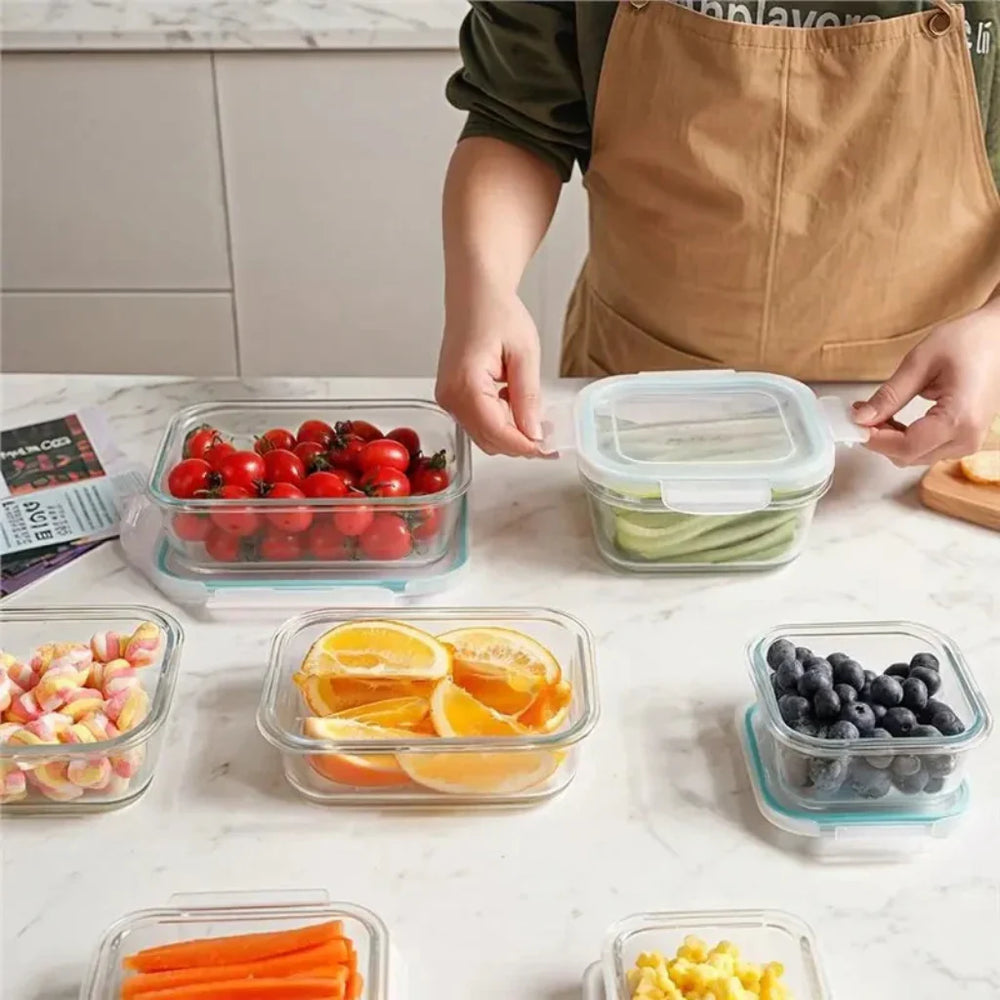 Glass Food Storage Containers – Airtight Lids, Leak-Proof & Meal Prep Ready