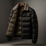 Men's wrap puffer jacket, view 2