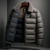 Men's wrap puffer jacket, view 3