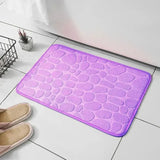 Non-Slip Memory Foam Bathroom & Living Room Mat - Luxurious Embossed Velvet Design for Ultimate Comfort