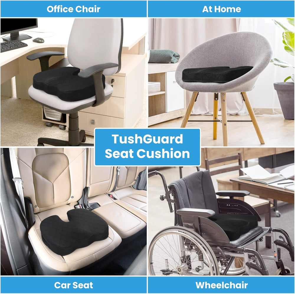 Premium Memory Foam Seat Cushion for Ultimate Comfort - Ideal for Car Seats & Office Chairs
