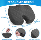 Premium Memory Foam Seat Cushion for Ultimate Comfort - Ideal for Car Seats & Office Chairs