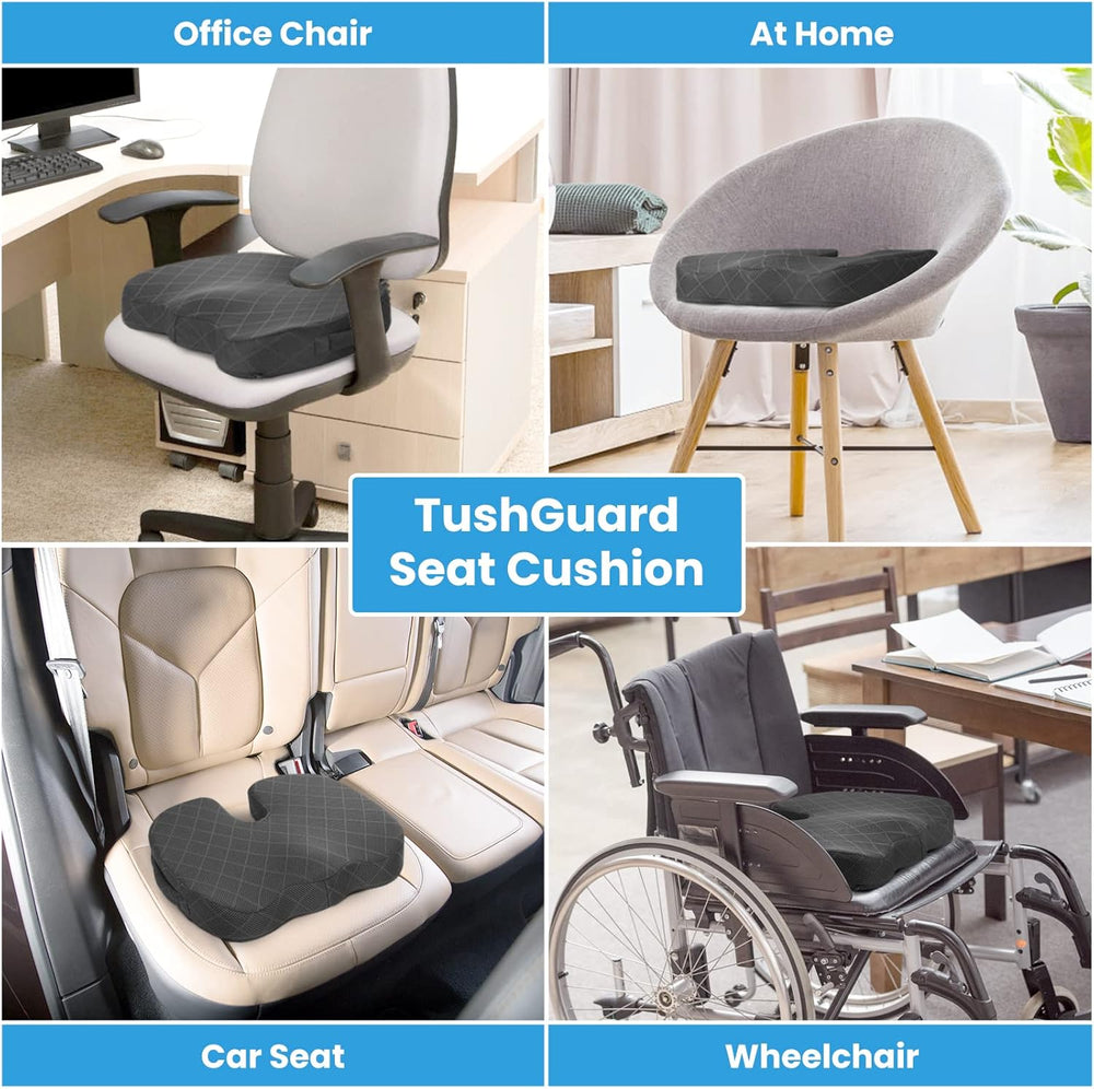 Premium Memory Foam Seat Cushion for Ultimate Comfort - Ideal for Car Seats & Office Chairs