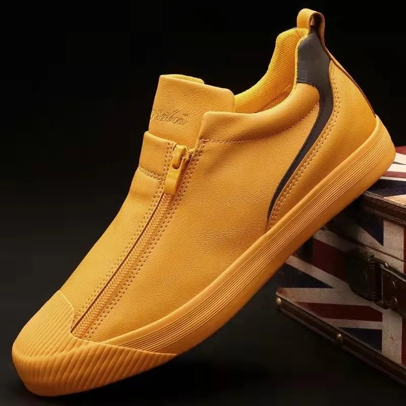 Men's Zippered Sneakers - Stylish & Comfortable Footwear for All-Day Wear