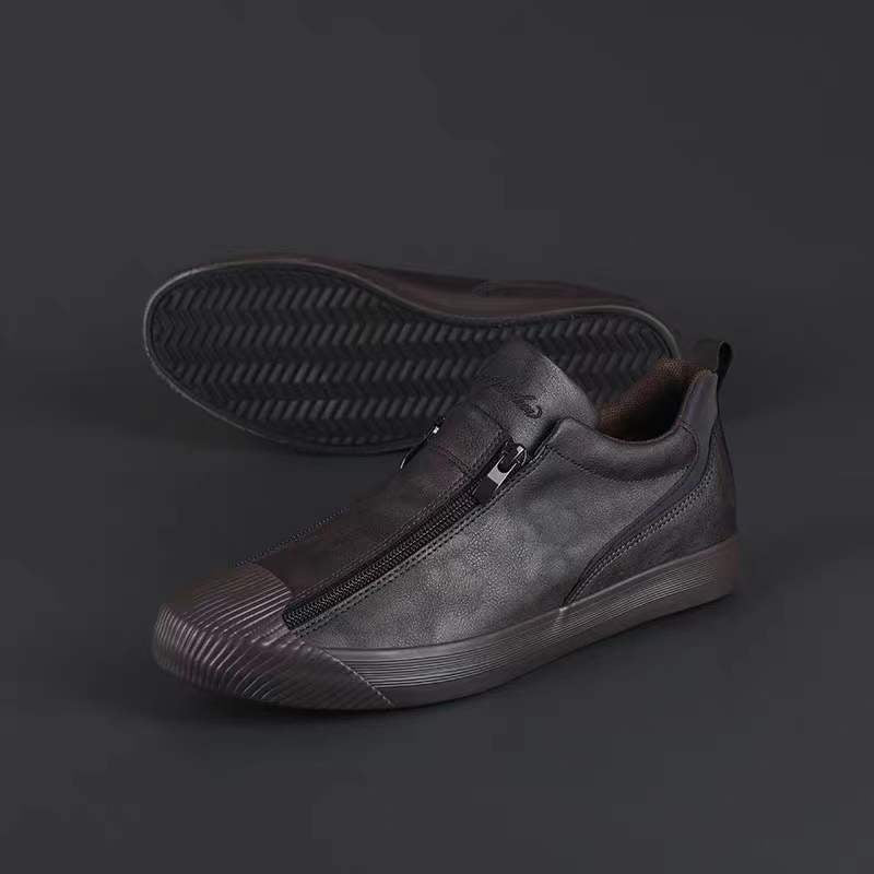 Men's Zippered Sneakers - Stylish & Comfortable Footwear for All-Day Wear