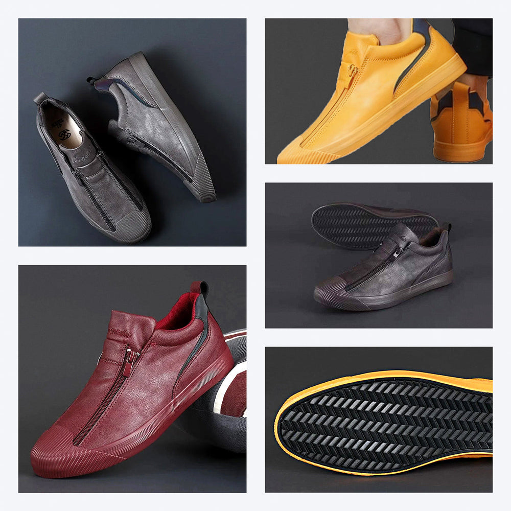 Men's Zippered Sneakers - Stylish & Comfortable Footwear for All-Day Wear