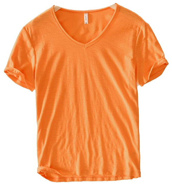 Men's V-Neck Linen Cotton Blend Shirt - Breathable Casual Summer Top