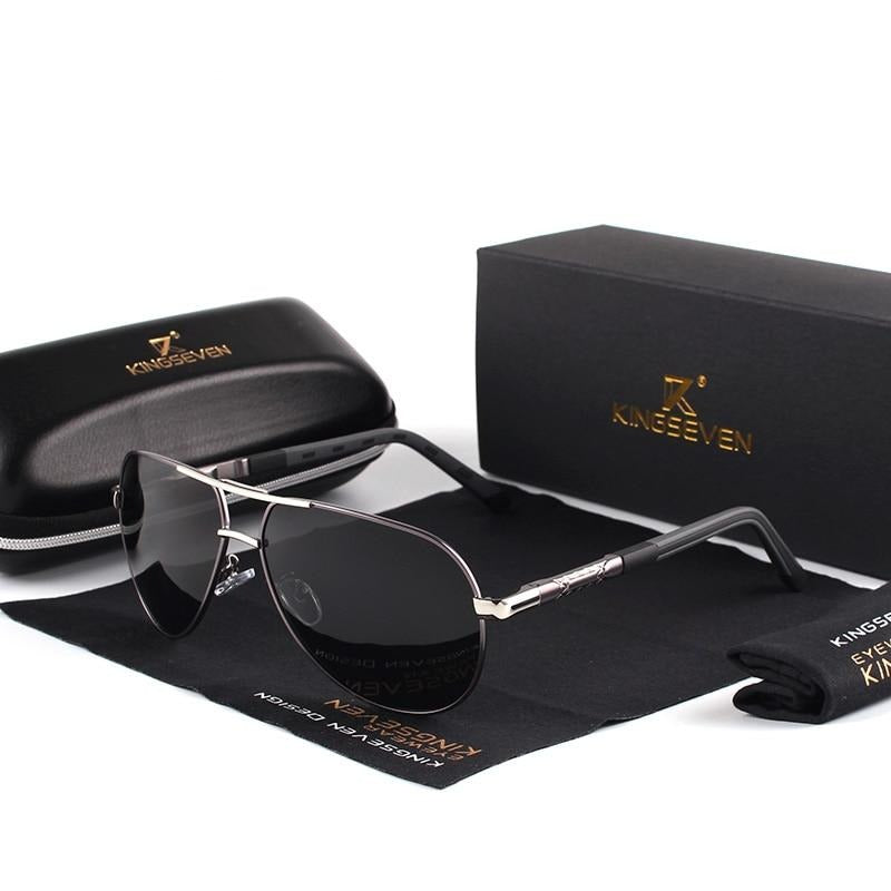 Vintage Sunglasses – Men's, Aluminum Frame & UV400 Polarized Lenses
