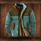Caleb | Men's Aztec Print Sherpa-Lined Full-Zip Mens Cardigan Jacket