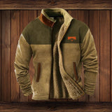 Caleb | Men's Aztec Print Sherpa-Lined Full-Zip Mens Cardigan Jacket