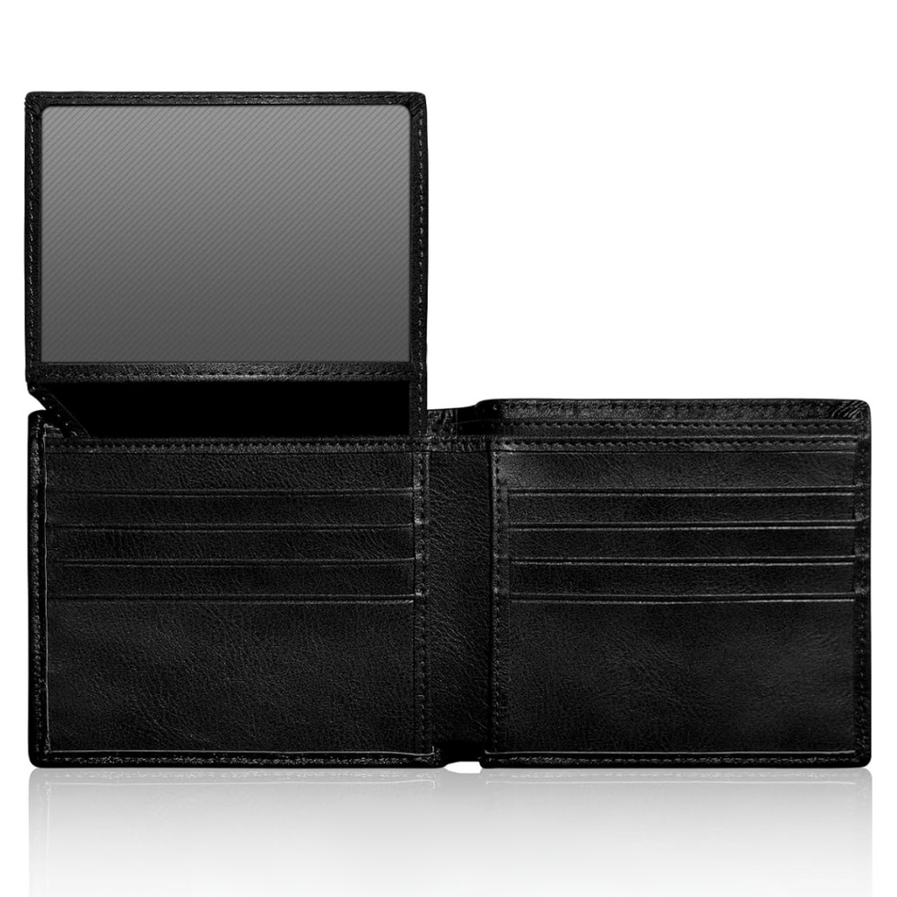 EliteFold Men's Bifold Wallet - Premium Top Grain Leather, Stylish & Durable