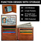 EliteFold Men's Bifold Wallet - Premium Top Grain Leather, Stylish & Durable