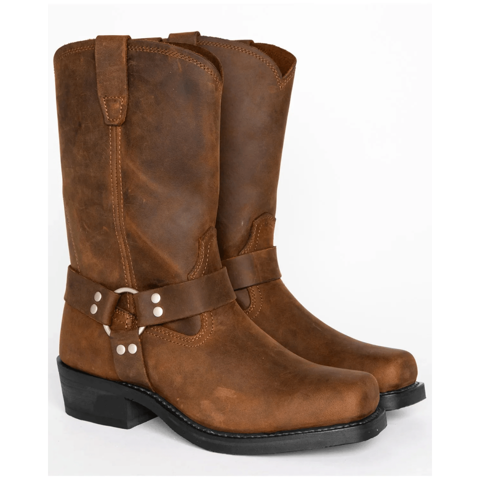 Men's Boots Harness Slip On Oil Resistant | Motorcycle Boots