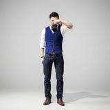 Men's Button-Up Vest Sleeveless Casual | Formal Wear