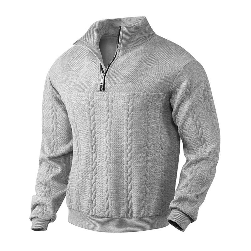 Alexander | Men's Cable Knit Sweater Quarter-Zip Pullover