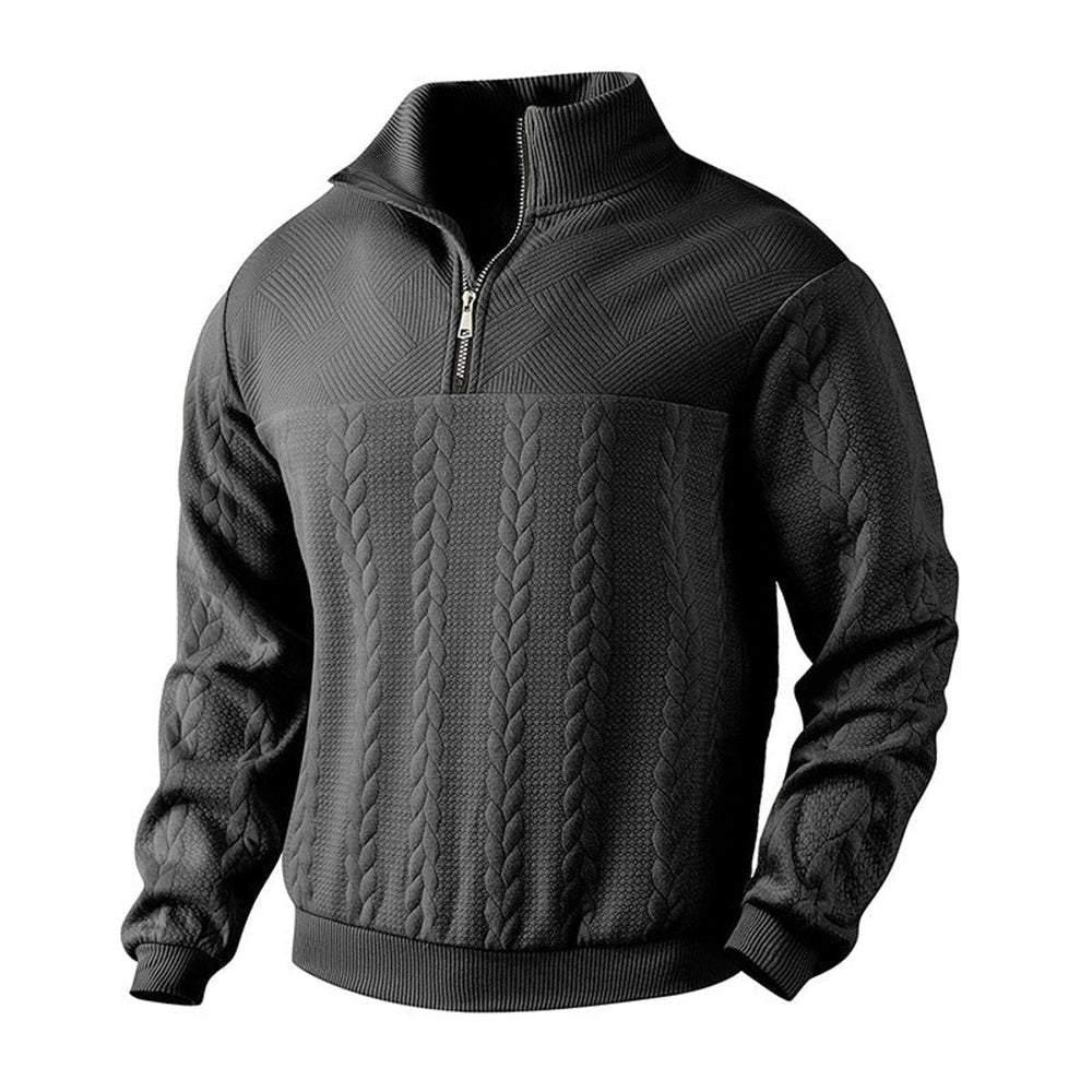 Alexander | Men's Cable Knit Sweater Quarter-Zip Pullover