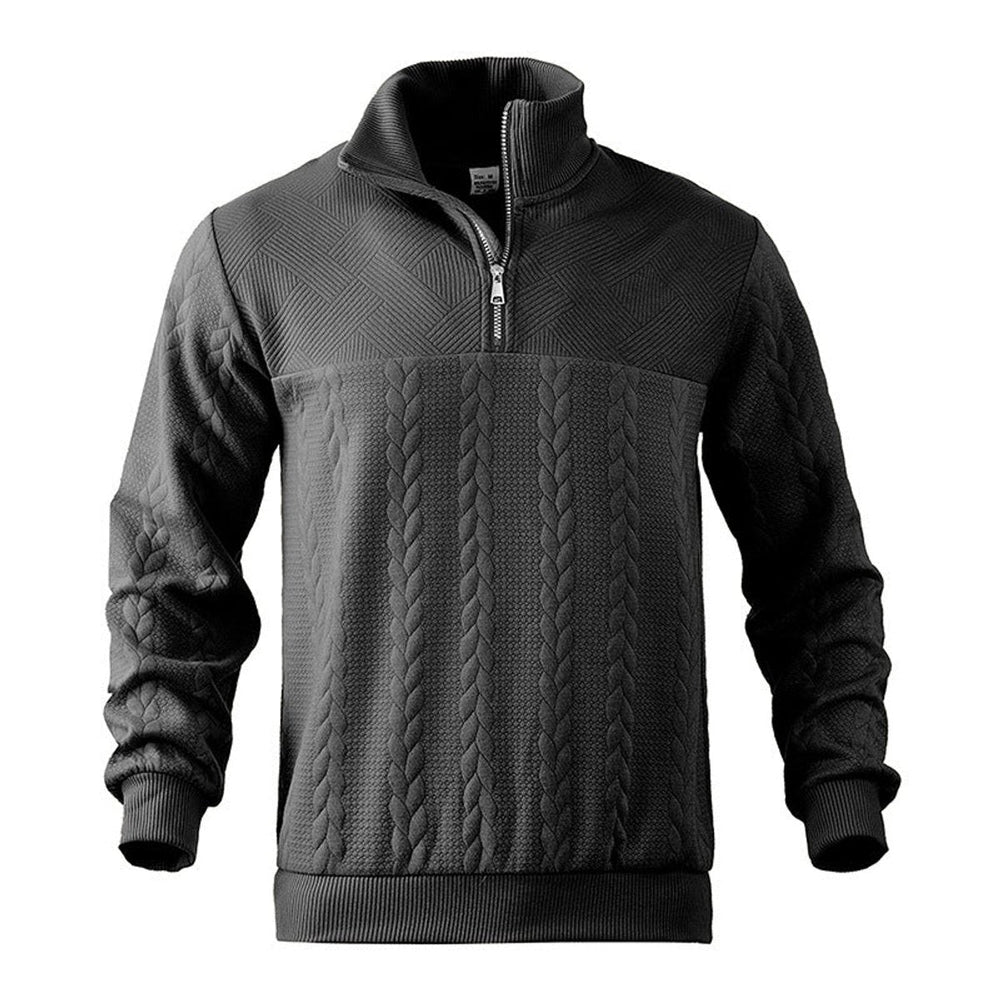 Alexander | Men's Cable Knit Sweater Quarter-Zip Pullover
