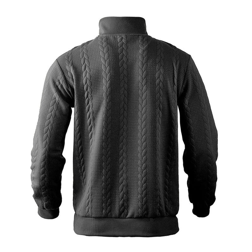 Alexander | Men's Cable Knit Sweater Quarter-Zip Pullover