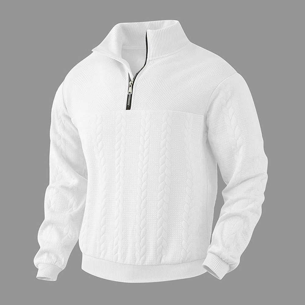 Alexander | Men's Cable Knit Sweater Quarter-Zip Pullover