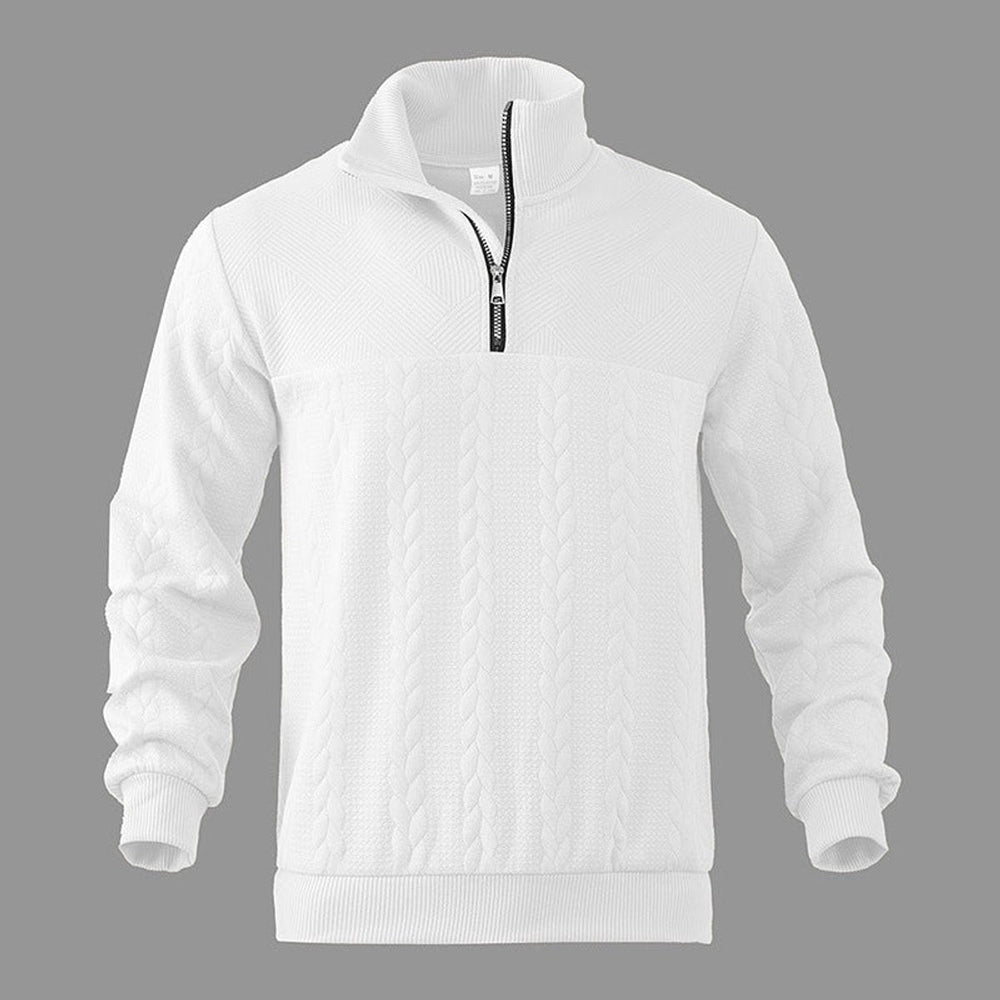 Alexander | Men's Cable Knit Sweater Quarter-Zip Pullover