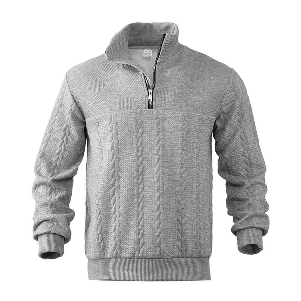 Alexander | Men's Cable Knit Sweater Quarter-Zip Pullover
