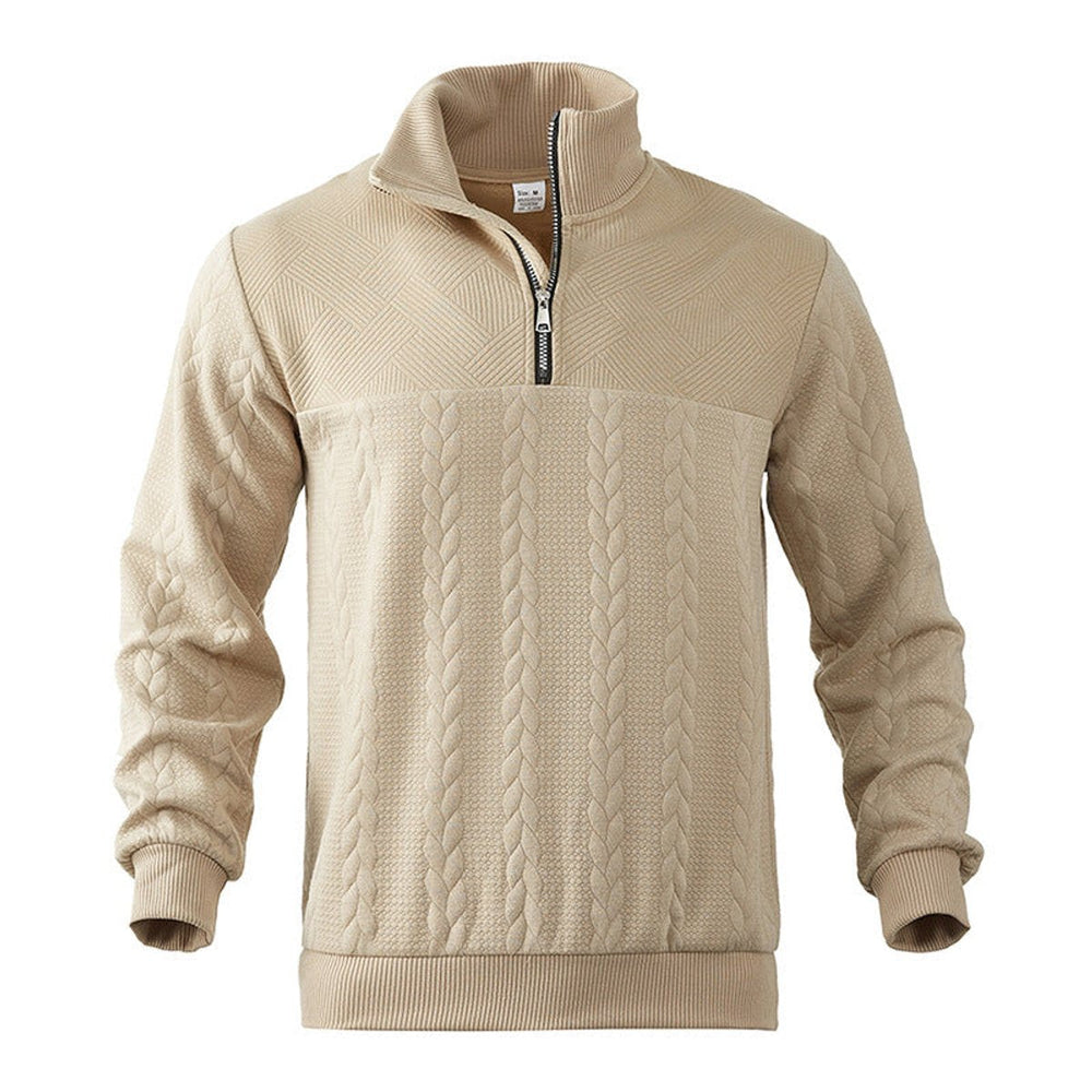 Alexander | Men's Cable Knit Sweater Quarter-Zip Pullover