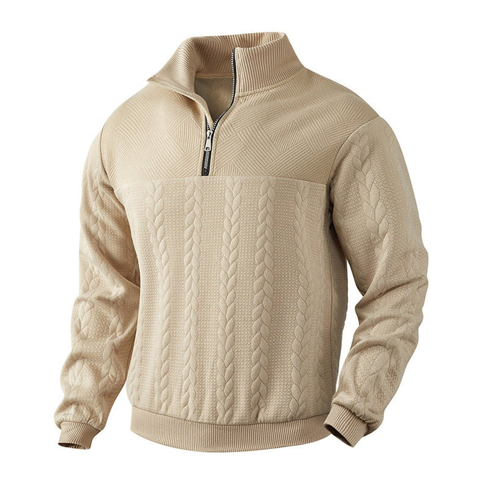 Alexander | Men's Cable Knit Sweater Quarter-Zip Pullover