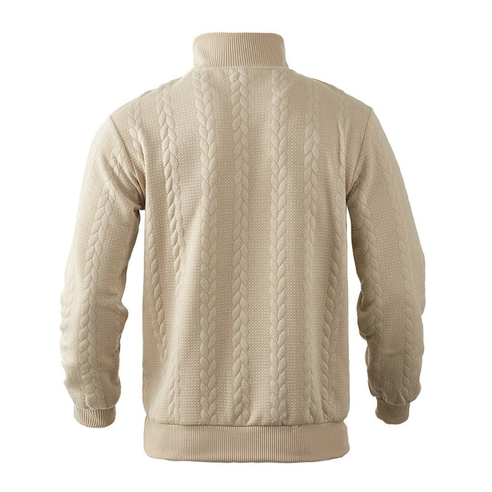 Alexander | Men's Cable Knit Sweater Quarter-Zip Pullover
