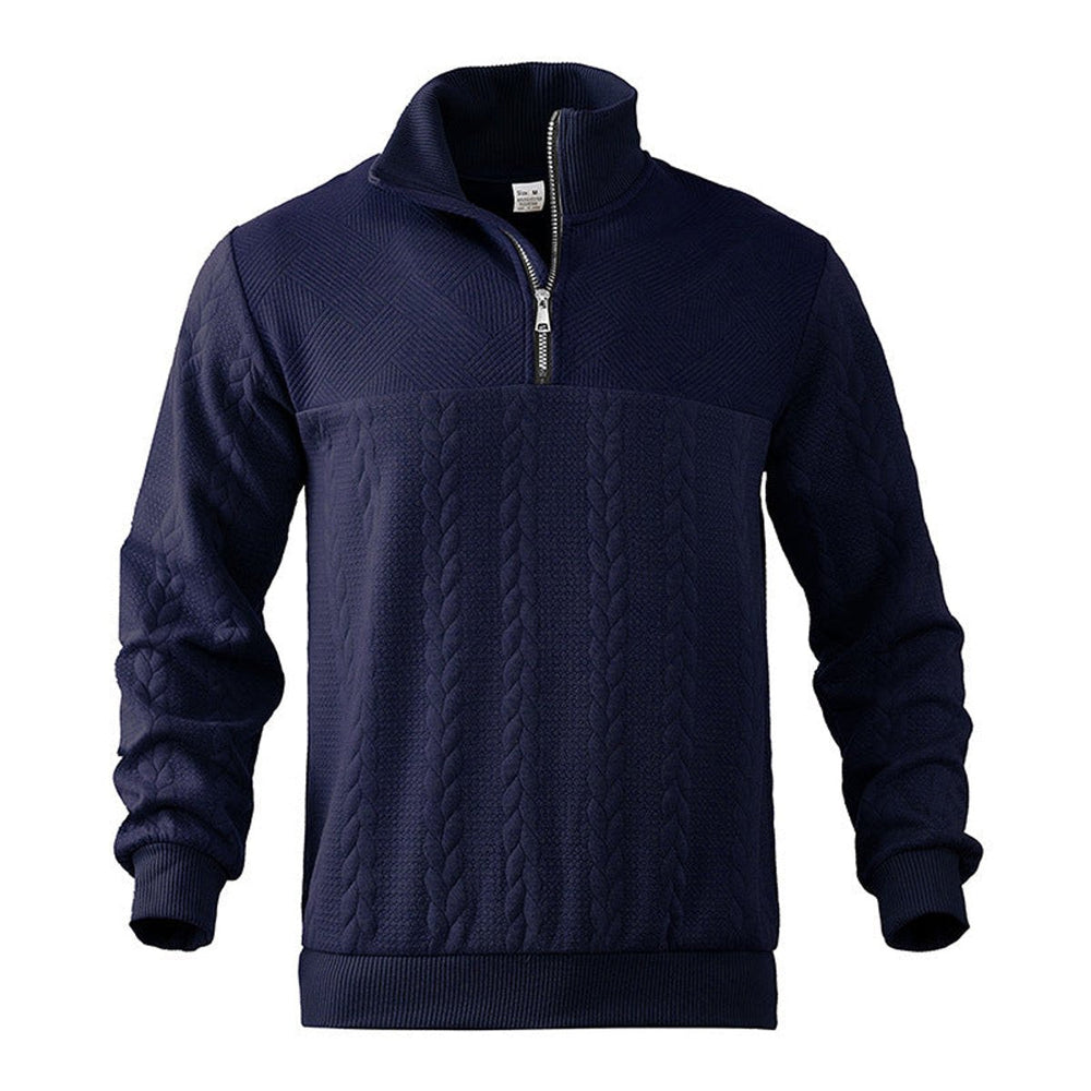 Alexander | Men's Cable Knit Sweater Quarter-Zip Pullover