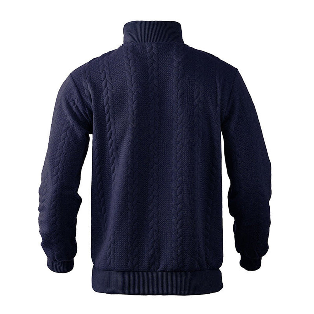 Alexander | Men's Cable Knit Sweater Quarter-Zip Pullover