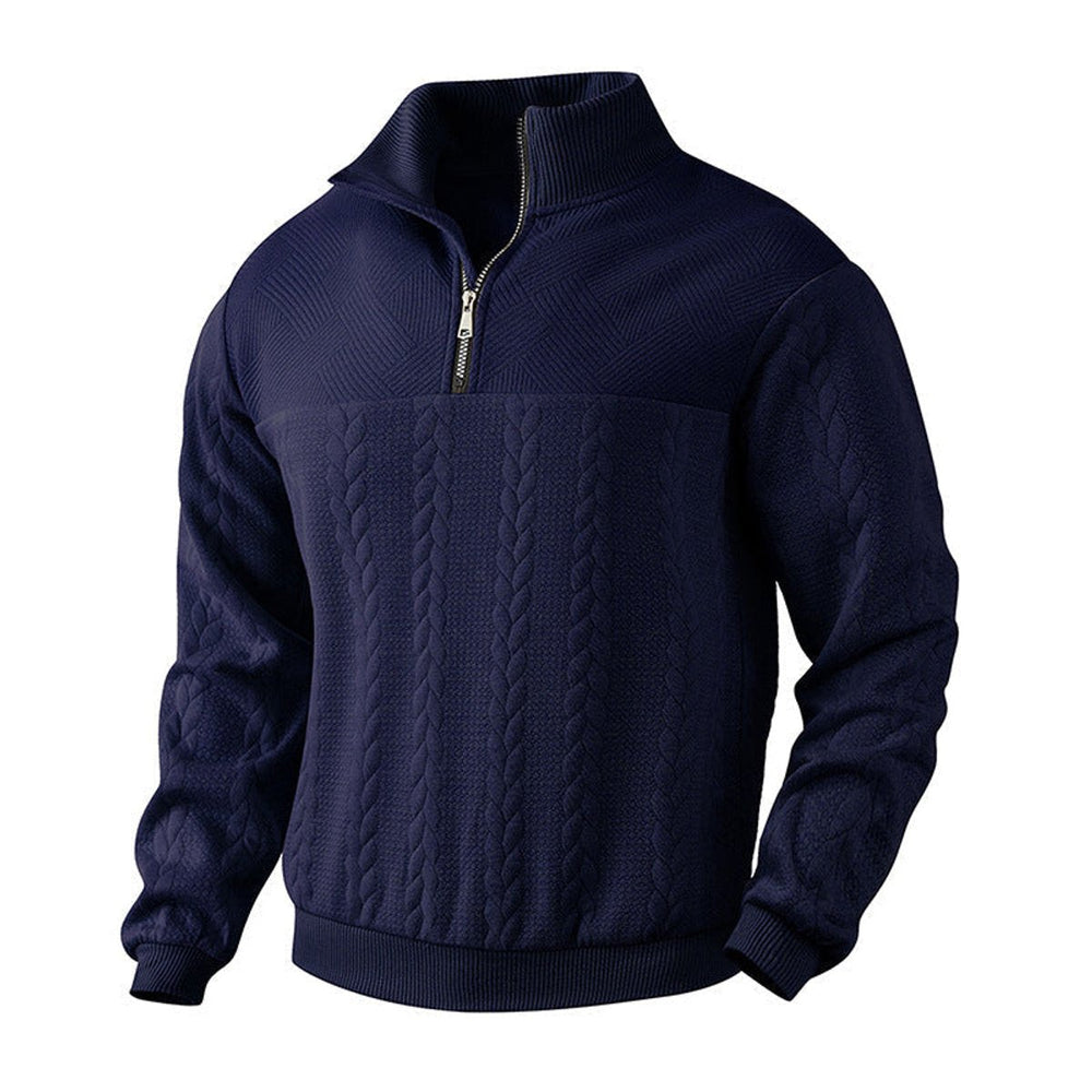 Alexander | Men's Cable Knit Sweater Quarter-Zip Pullover