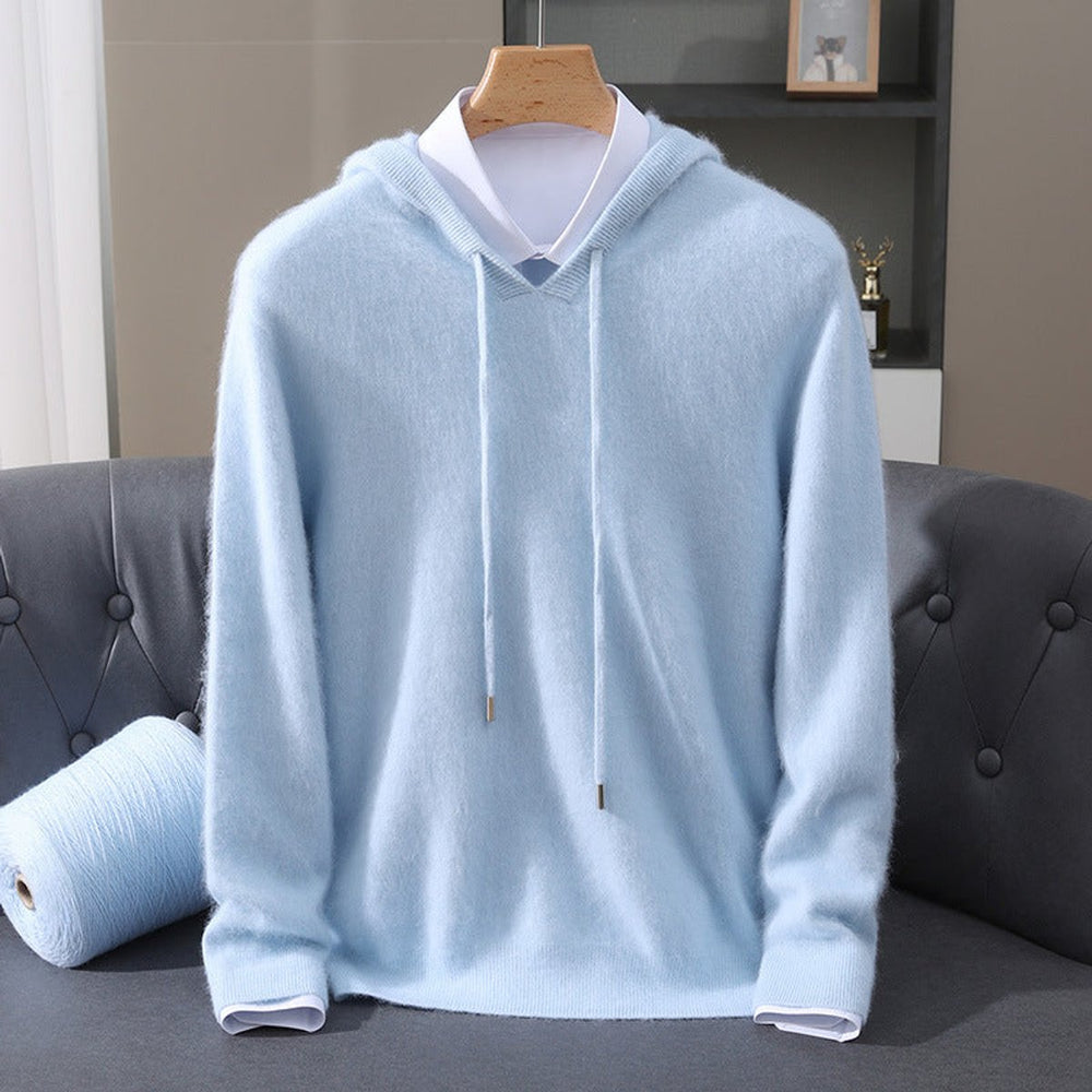 Sebastian | Men's Cashmere Hooded Pullover Knit Sweater