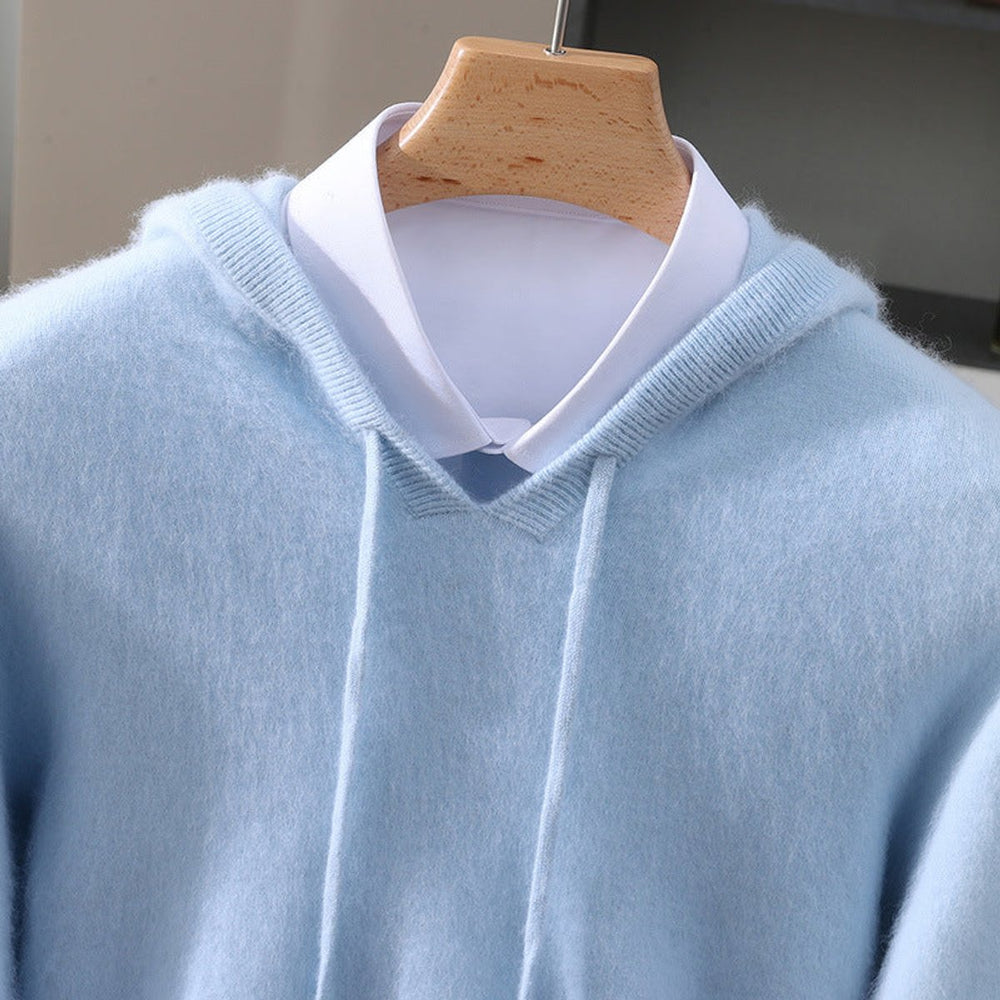 Sebastian | Men's Cashmere Hooded Pullover Knit Sweater