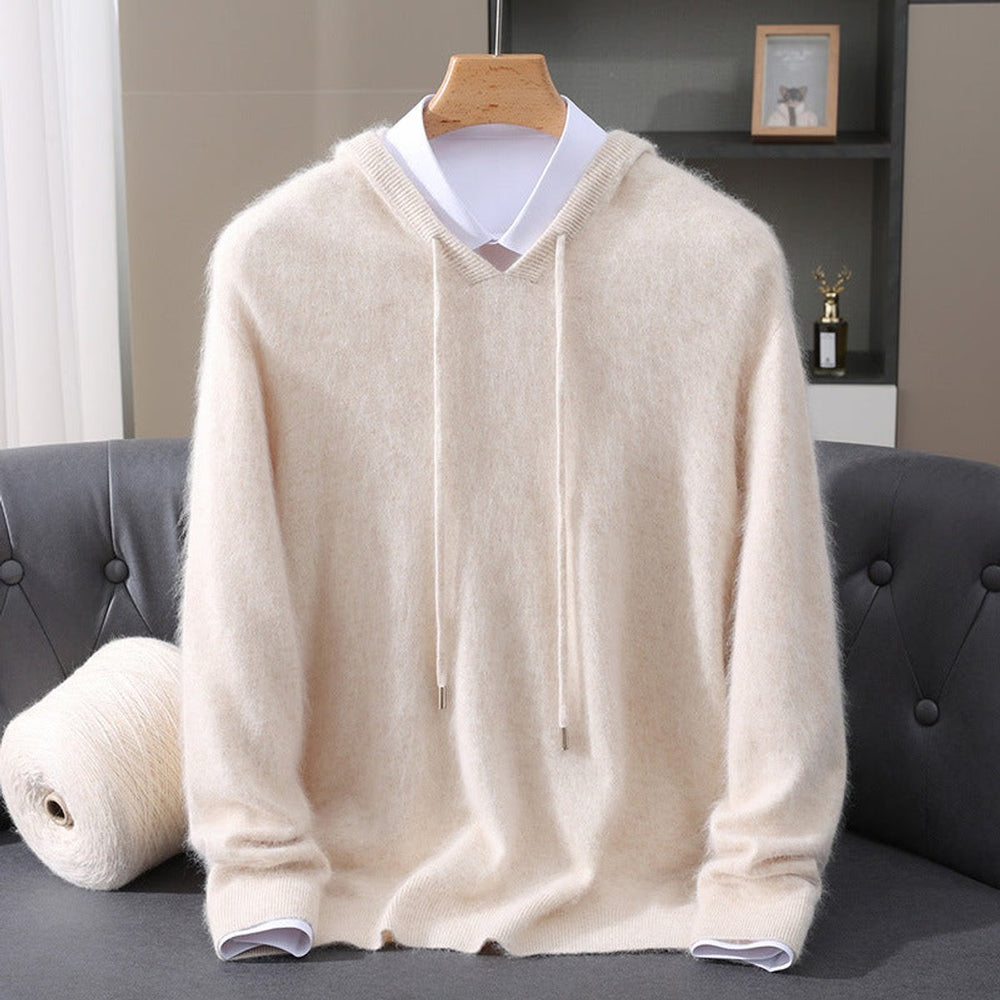 Sebastian | Men's Cashmere Hooded Pullover Knit Sweater