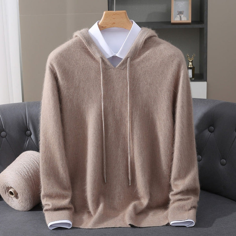 Sebastian | Men's Cashmere Hooded Pullover Knit Sweater