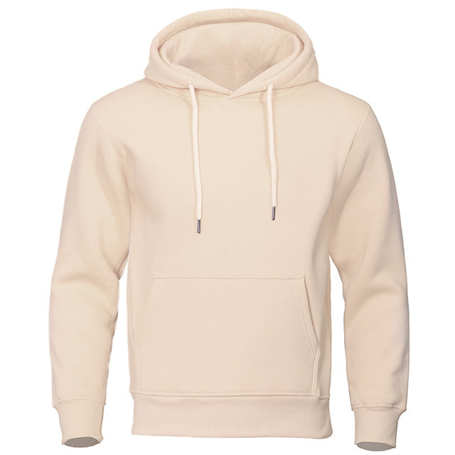 Men's Casual Fleece Hoodie with Drawstring Hood and Kangaroo Pocket