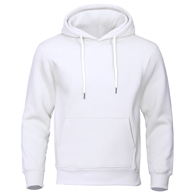 Men's Casual Fleece Hoodie with Drawstring Hood and Kangaroo Pocket