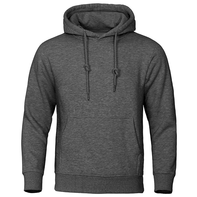 Men's Casual Fleece Hoodie with Drawstring Hood and Kangaroo Pocket