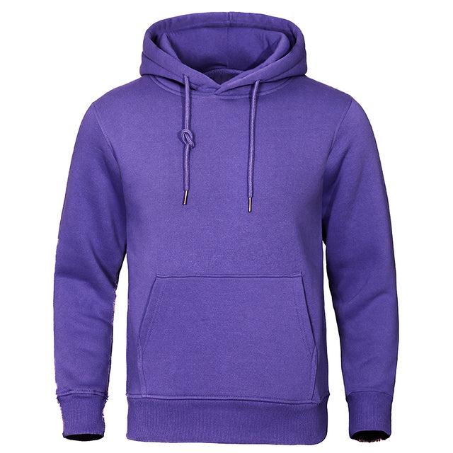 Men's Casual Fleece Hoodie with Drawstring Hood and Kangaroo Pocket