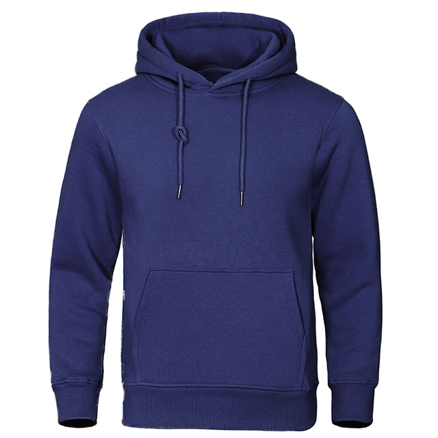 Men's Casual Fleece Hoodie with Drawstring Hood and Kangaroo Pocket