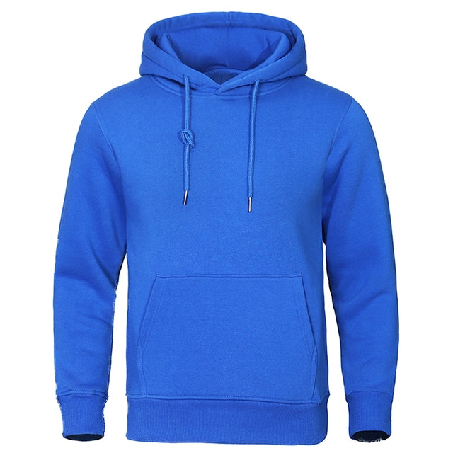 Men's Casual Fleece Hoodie with Drawstring Hood and Kangaroo Pocket