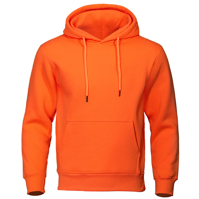 Men's Casual Fleece Hoodie with Drawstring Hood and Kangaroo Pocket
