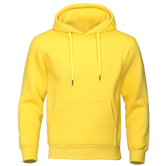 Men's Casual Fleece Hoodie with Drawstring Hood and Kangaroo Pocket