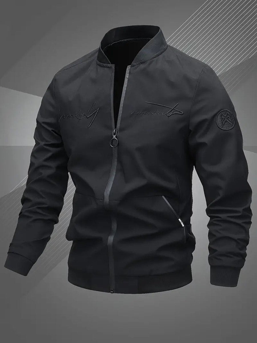 Lucas | Men's Casual Zip-Up Polyester Bomber Jacket Baseball Collar
