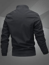 Lucas | Men's Casual Zip-Up Polyester Bomber Jacket Baseball Collar
