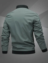 Lucas | Men's Casual Zip-Up Polyester Bomber Jacket Baseball Collar